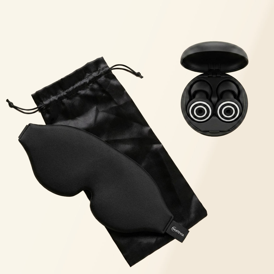 Kit Sommeil NUITEVIA - Masque Occultant & Bouchons Anti-Bruit
